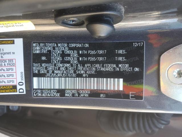 2018 TOYOTA 4RUNNER SR - JTEZU5JR9J5176180