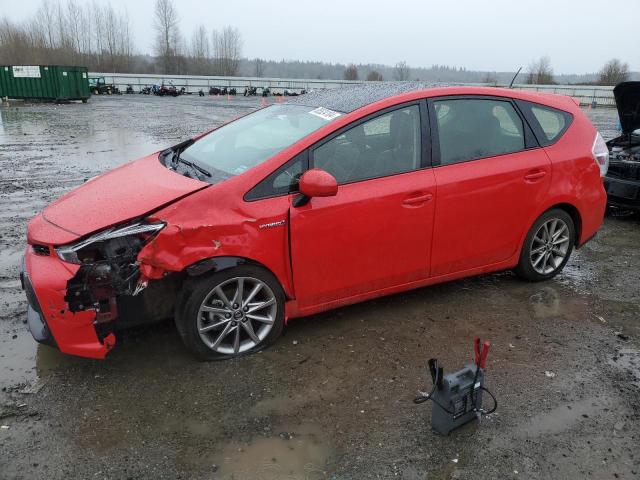 TOYOTA PRIUS V 2017 red station hybrid engine JTDZN3EU5HJ066734 photo #1