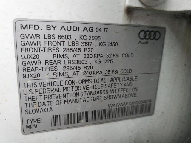 VIN WA1VAAF73HD054078 2017 AUDI Q7 no.13