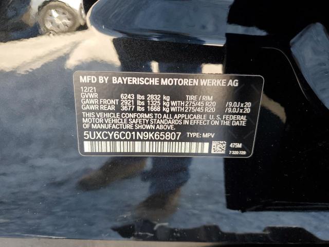 2022 BMW X6 XDRIVE4 - 5UXCY6C01N9K65807