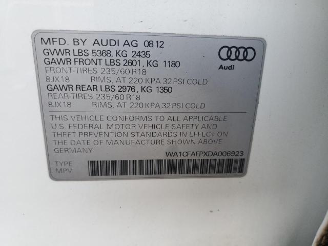 VIN WA1CFAFPXDA006923 2013 AUDI Q5 no.13