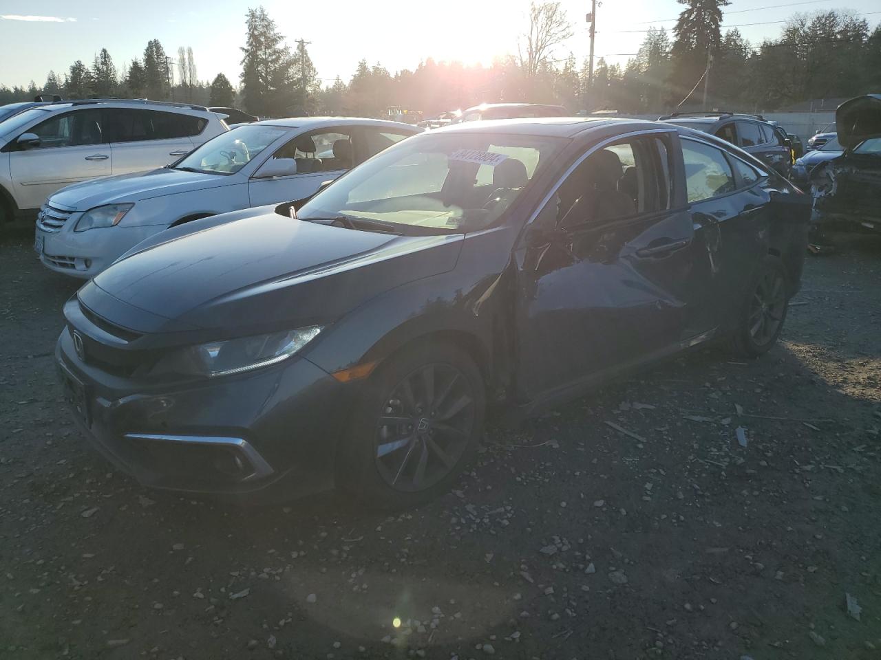 Lot #3044432742 2020 HONDA CIVIC EXL