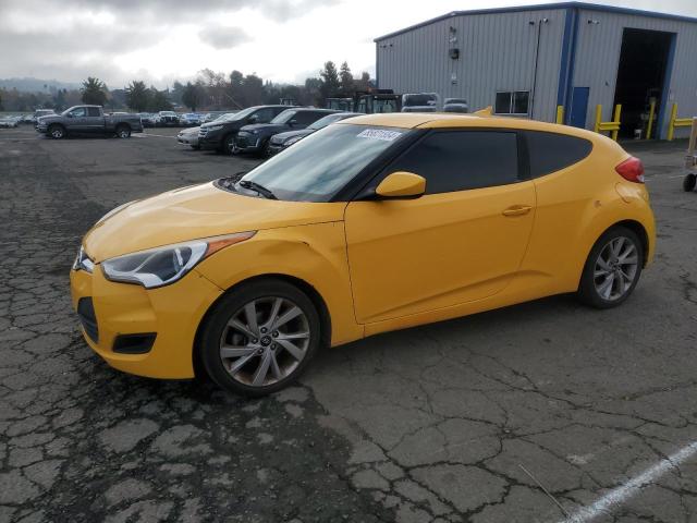 HYUNDAI VELOSTER 2016 yellow  gas KMHTC6AD9GU271131 photo #1