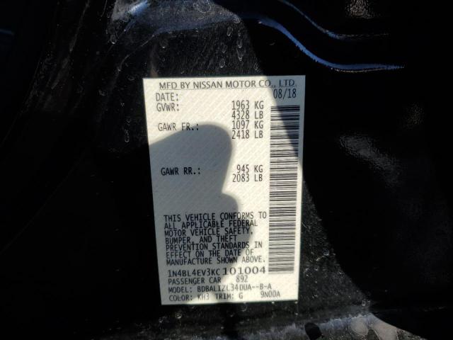 2019 NISSAN ALTIMA SL - 1N4BL4EV3KC101004