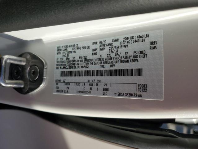 2020 LINCOLN CORSAIR RE - 5LMCJ2D92LUL18562