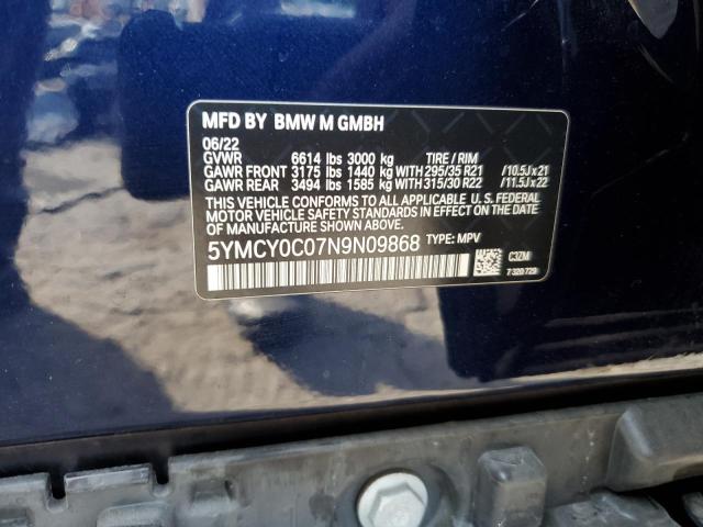 2022 BMW X6 M 5YMCY0C07N9N09868