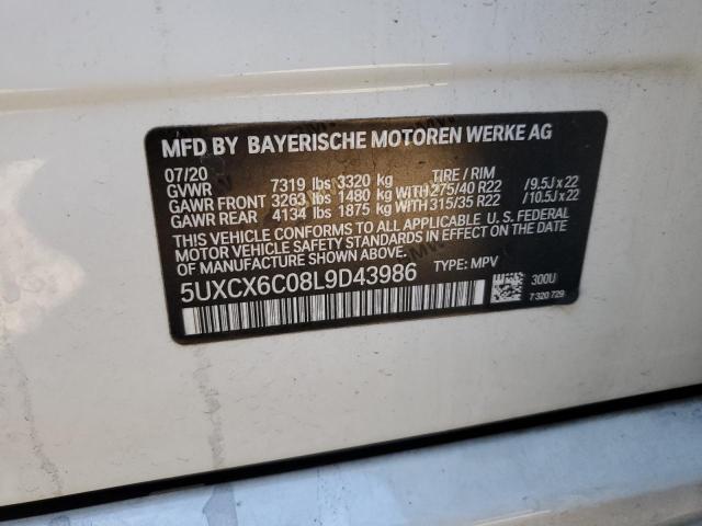 2020 BMW X7 M50I 5UXCX6C08L9D43986