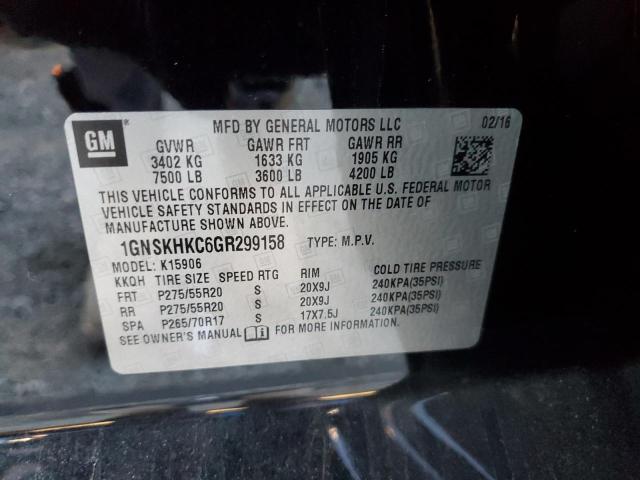 2016 CHEVROLET SUBURBAN K - 1GNSKHKC6GR299158