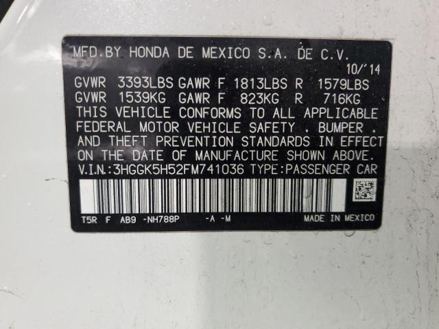 2015 HONDA FIT LX - 3HGGK5H52FM741036