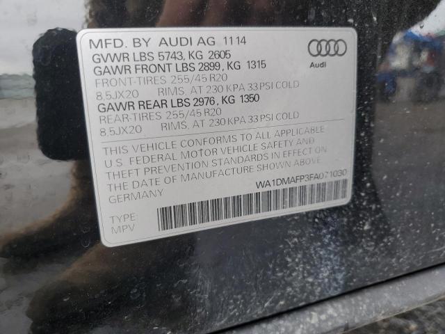 2015 AUDI Q5 TDI PRE - WA1DMAFP3FA071030