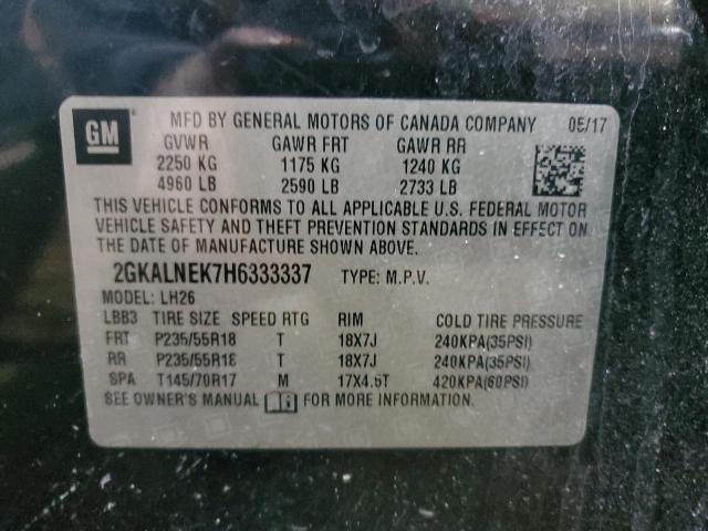2017 GMC TERRAIN SL - 2GKALNEK7H6333337
