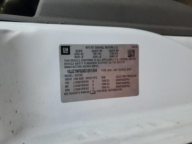 2016 GMC SAVANA G35 - 1GJZ7NFG0G1281394