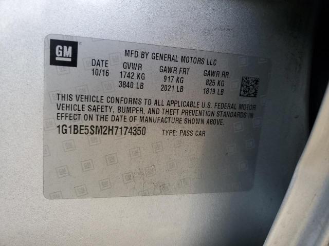 2017 CHEVROLET CRUZE LT - 1G1BE5SM2H7174350