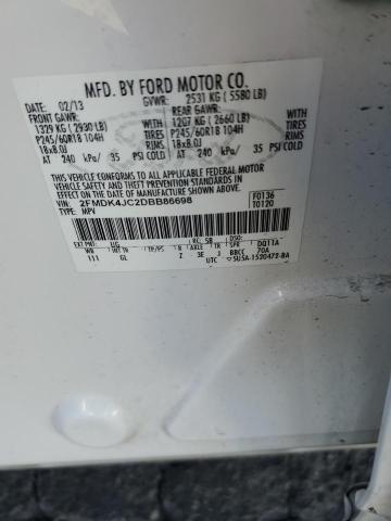 VIN 2FMDK4JC2DBB86698 2013 FORD EDGE no.13