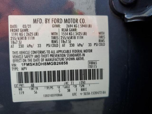2021 FORD EXPLORER X - 1FMSK8DH8MGB26858