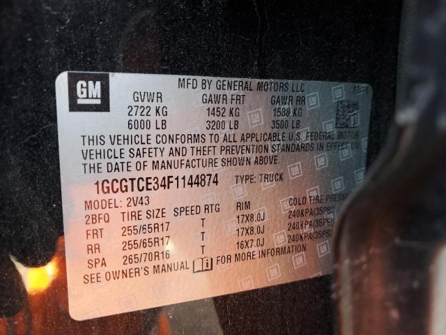 2015 CHEVROLET COLORADO Z - 1GCGTCE34F1144874