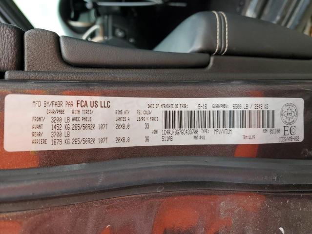 VIN 1C4RJFBG7GC433700 2016 JEEP GRAND CHEROKEE no.13