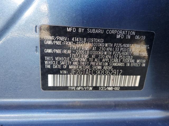 2019 SUBARU CROSSTREK - JF2GTAEC3K8362912