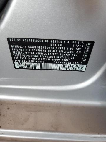 2015 VOLKSWAGEN JETTA BASE - 3VW2K7AJ1FM269226