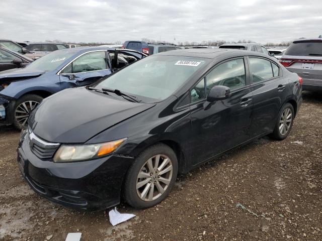 HONDA CIVIC EXL 2012 black  gas 19XFB2F92CE039450 photo #1