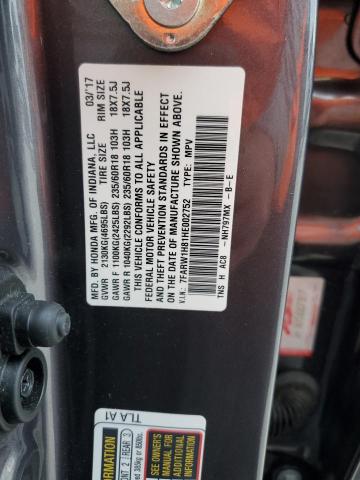2017 HONDA CR-V EXL - 7FARW1H81HE002752
