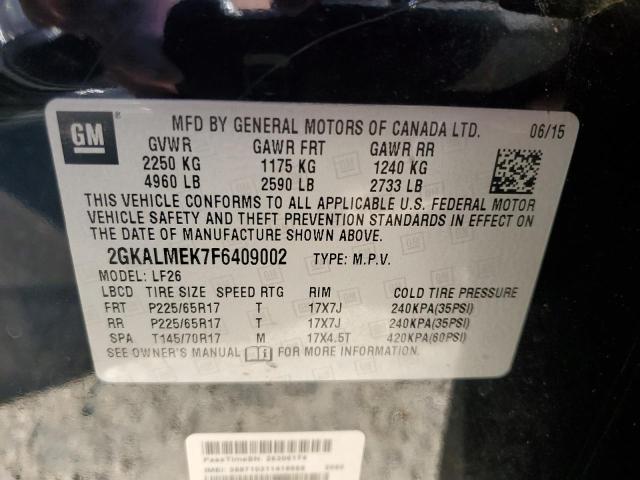 2015 GMC TERRAIN SL - 2GKALMEK7F6409002