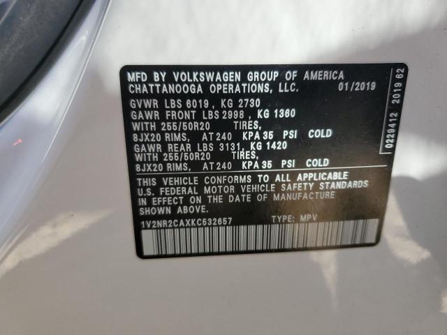 2019 VOLKSWAGEN ATLAS SEL - 1V2NR2CAXKC532657