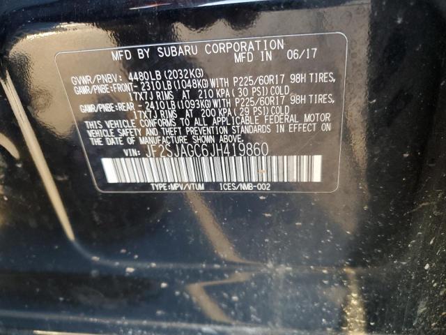 2018 SUBARU FORESTER 2 - JF2SJAGC6JH419860