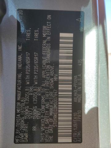 2021 TOYOTA SIENNA XLE - 5TDYRKEC0MS007847