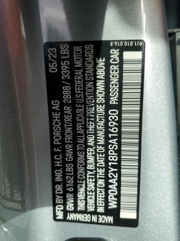 2023 PORSCHE TAYCAN WP0AA2Y18PSA16930