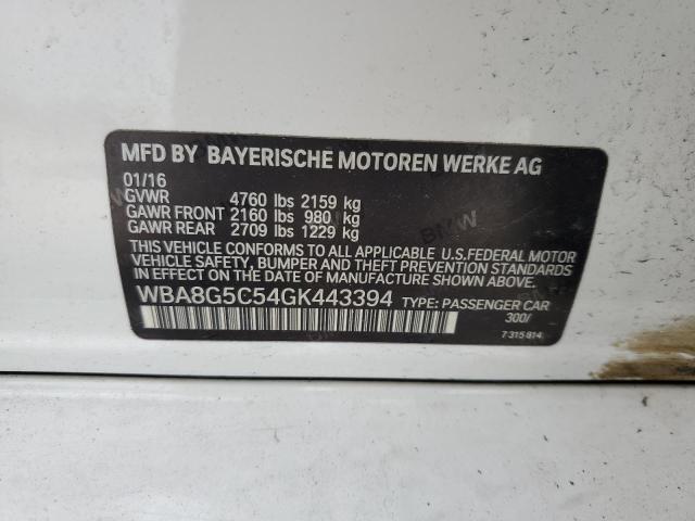 VIN WBA8G5C54GK443394 2016 BMW 3 SERIES no.13