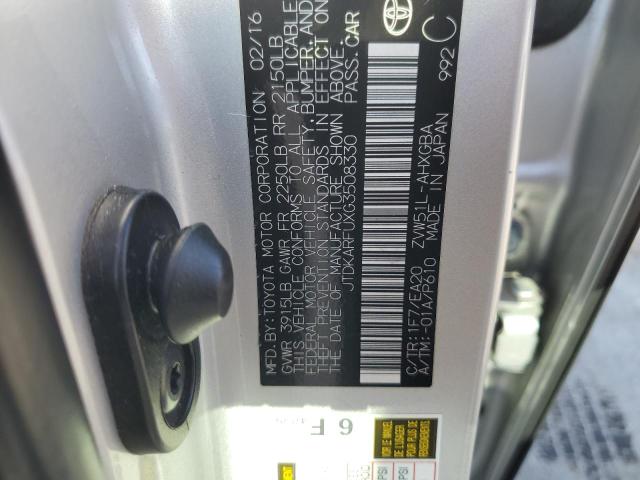 2016 TOYOTA PRIUS - JTDKARFUXG3508330