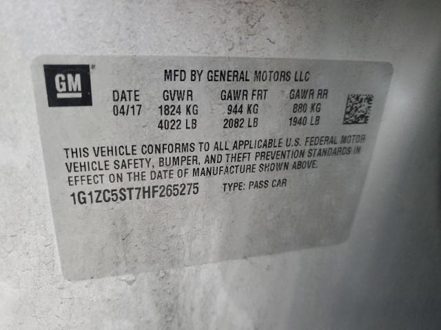 2017 CHEVROLET MALIBU LS 1G1ZC5ST7HF265275