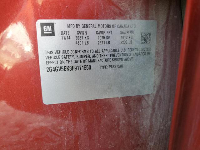 2015 BUICK REGAL 2G4GV5EK8F9171550