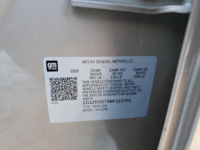 2022 CHEVROLET MALIBU LT - 1G1ZD5ST0NF113704
