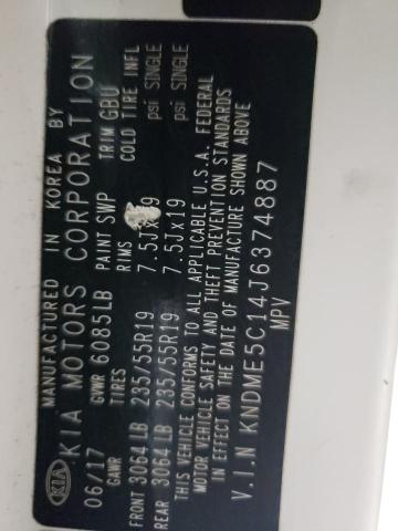 2018 KIA SEDONA SXL - KNDME5C14J6374887