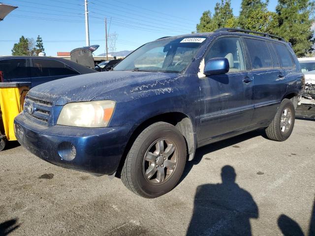 TOYOTA HIGHLANDER 2005 blue  gas JTEGP21A850087968 photo #1