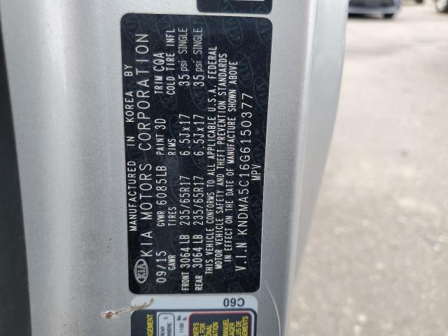 2016 KIA SEDONA L - KNDMA5C16G6150377