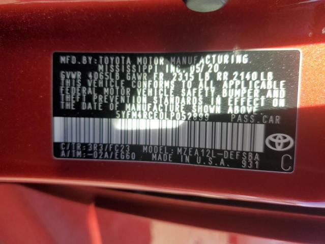 2020 TOYOTA COROLLA SE - 5YFM4RCE0LP052899