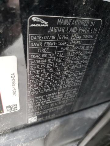 2019 JAGUAR I-PACE FIR SADHD2S15K1F61713