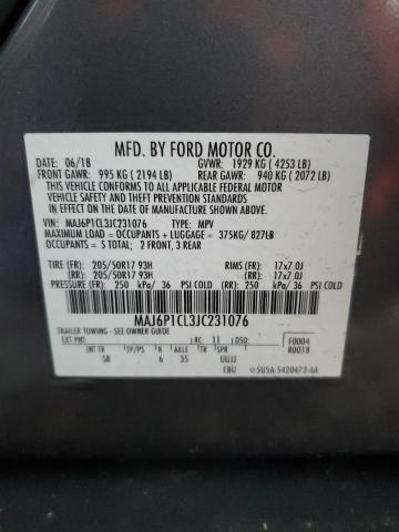 2018 FORD ECOSPORT S - MAJ6P1CL3JC231076