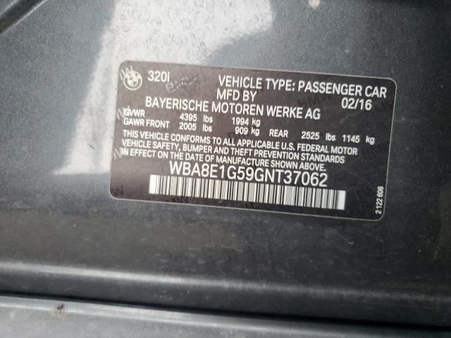 2016 BMW 320 I - WBA8E1G59GNT37062