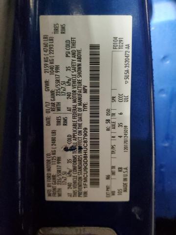 2017 FORD ESCAPE SE - 1FMCU9GD8HUC87909