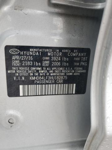 2017 HYUNDAI ELANTRA SE - KMHD84LF3HU182875