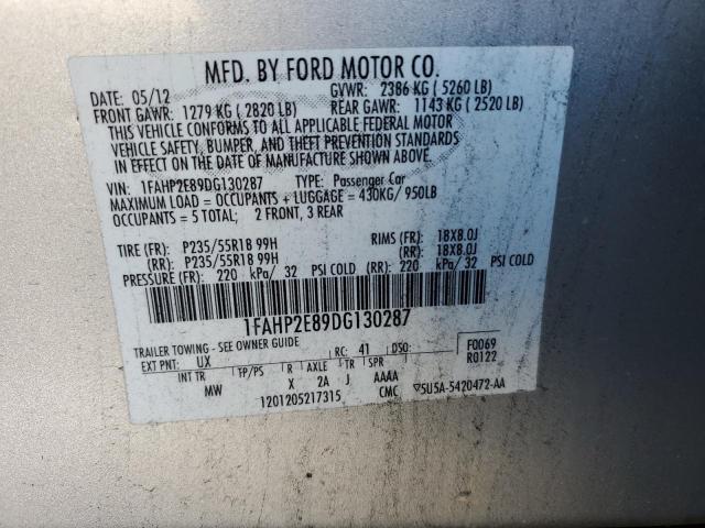 VIN 1FAHP2E89DG130287 2013 FORD TAURUS no.12