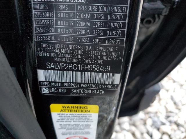 2015 LAND ROVER RANGE ROVE - SALVP2BG1FH958459