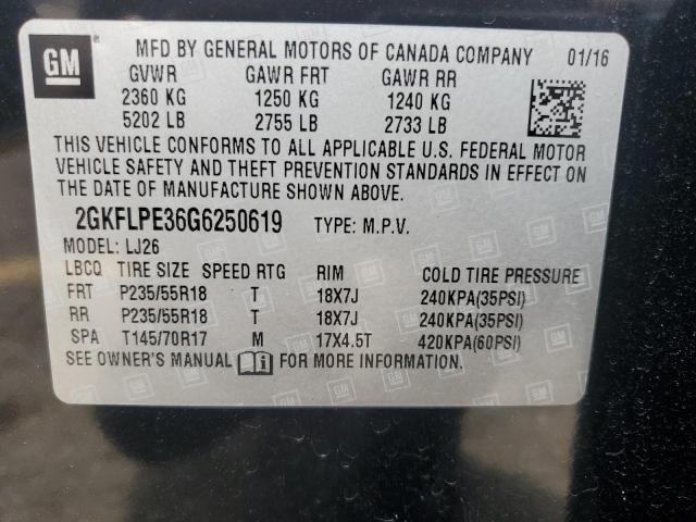 2016 GMC TERRAIN SL - 2GKFLPE36G6250619