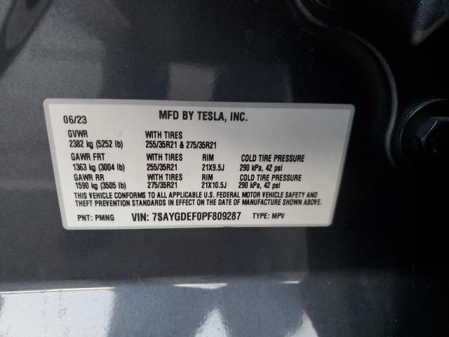 2023 TESLA MODEL Y - 7SAYGDEF0PF809287
