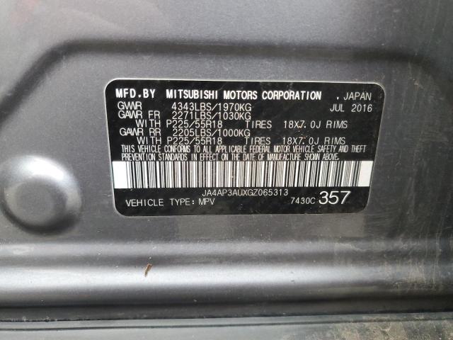 VIN JA4AP3AUXGZ065313 2016 MITSUBISHI OUTLANDER no.13