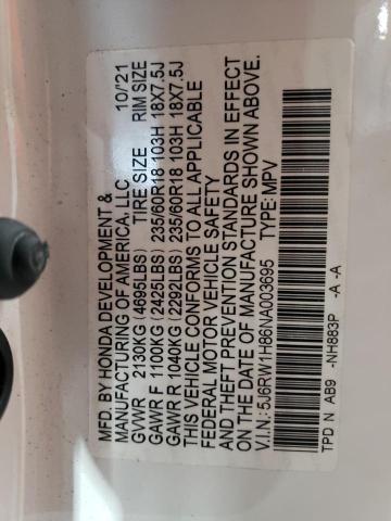 2022 HONDA CR-V EXL - 5J6RW1H86NA003695